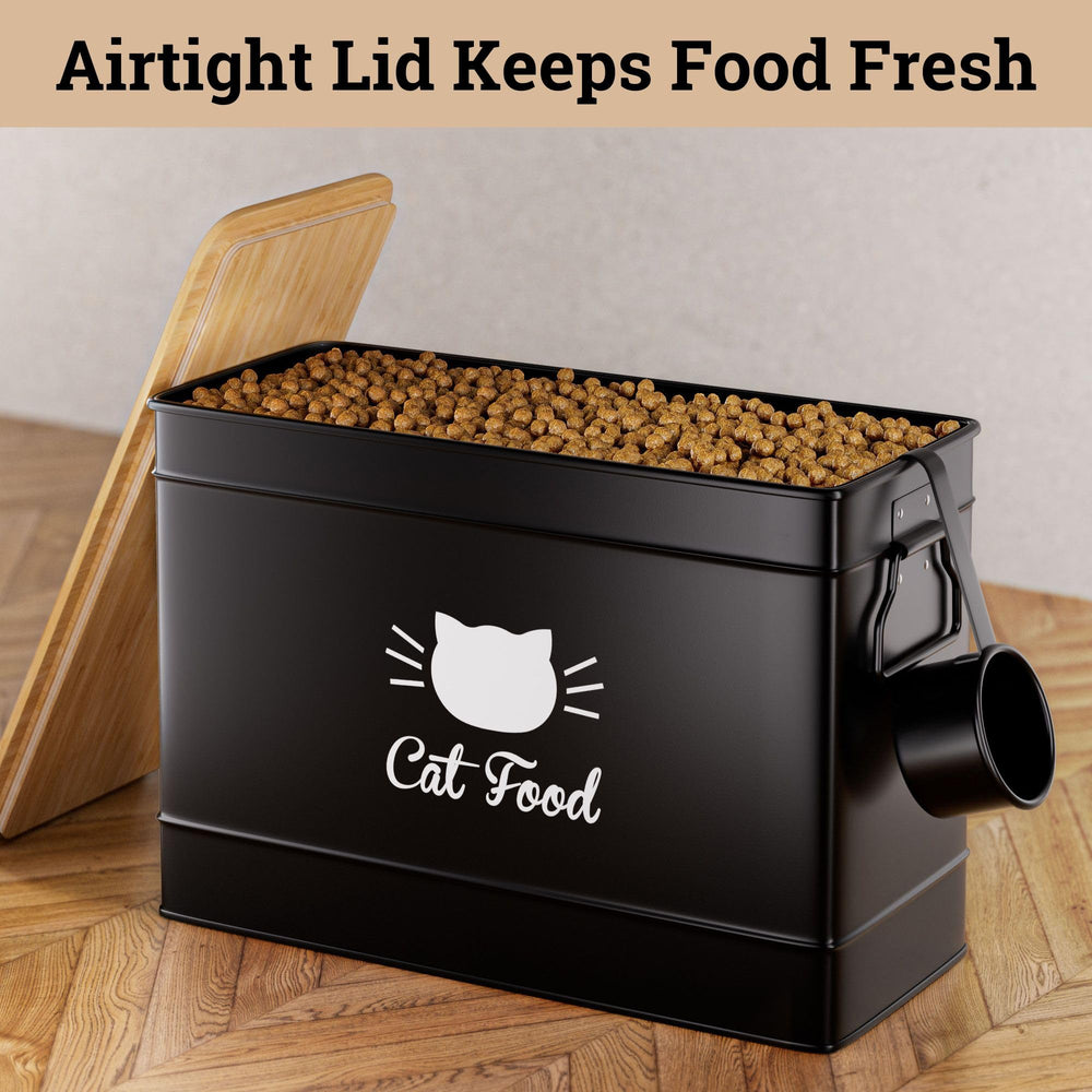 HB Design Co container shows 50 cups of kibble stored neatly