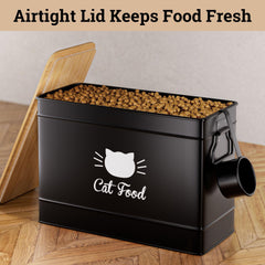 HB Design Co container shows 50 cups of kibble stored neatly