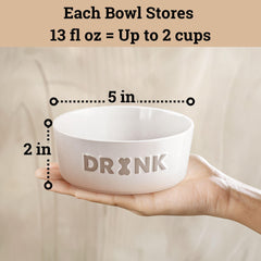 HB Design Co ceramic dog bowl anti-slip base closeup emphasizes stable dining.