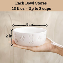 HB Design Co ceramic dog bowls with anti-slip base prevent sliding during meals.
