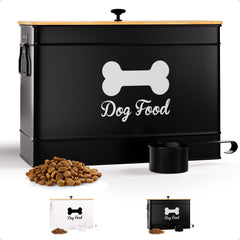 HB Design Co dog food container with airtight lid preserves kibble freshness.
