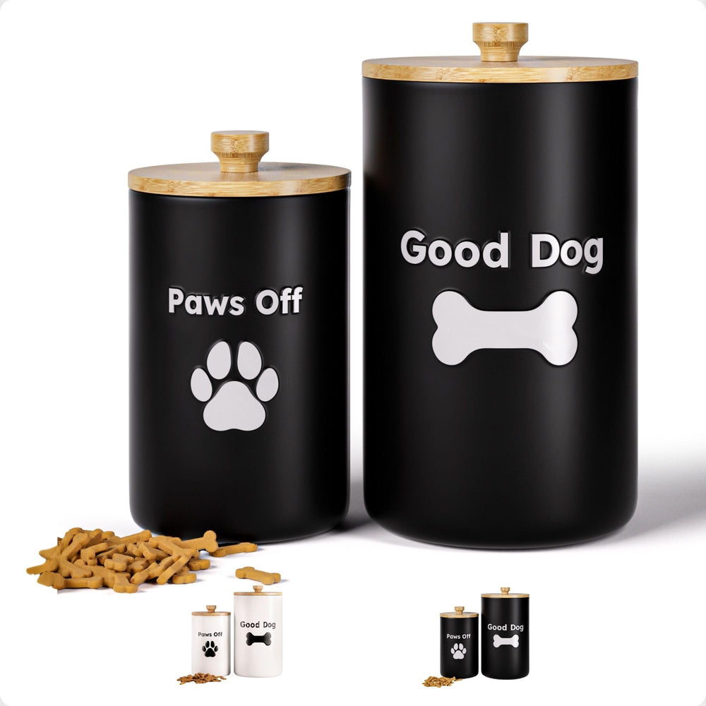 HB Design Co dog treat container 9x5 inch with wide mouth for quick access