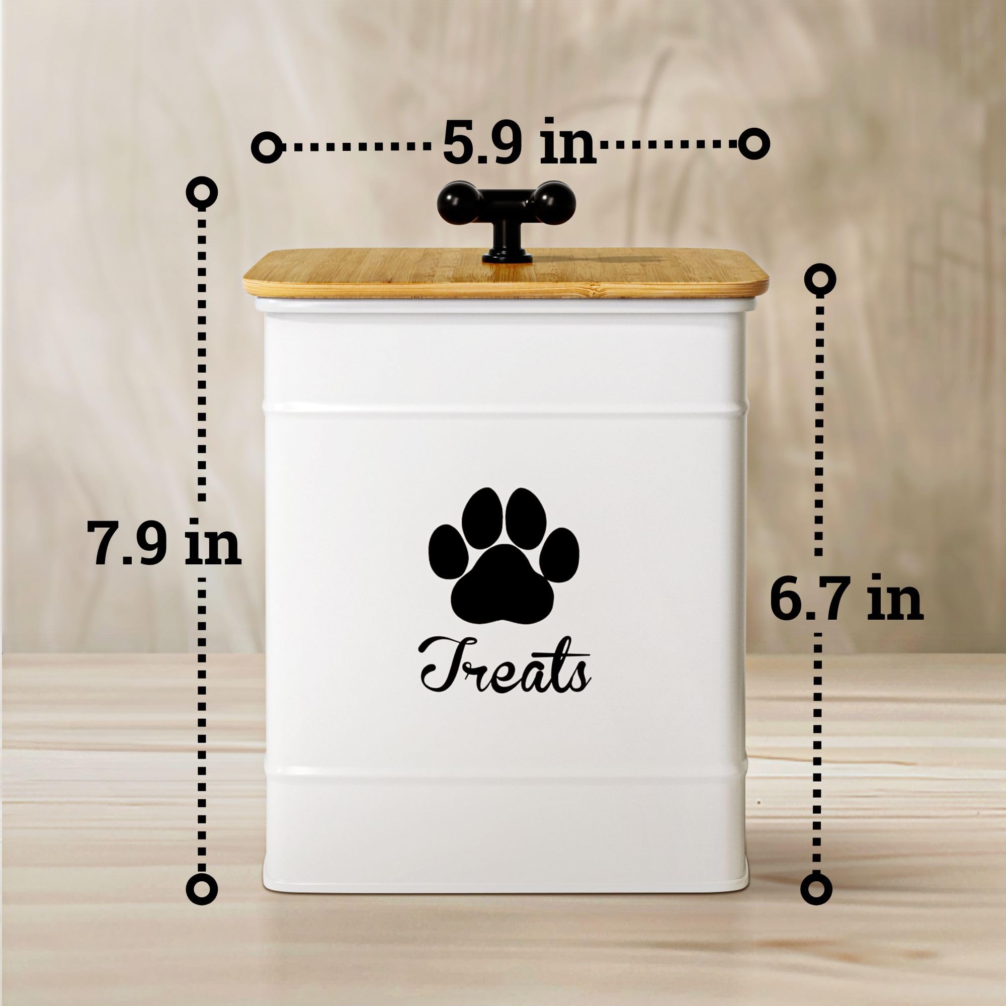 HB Design Co dog treat container on display decorative yet functional