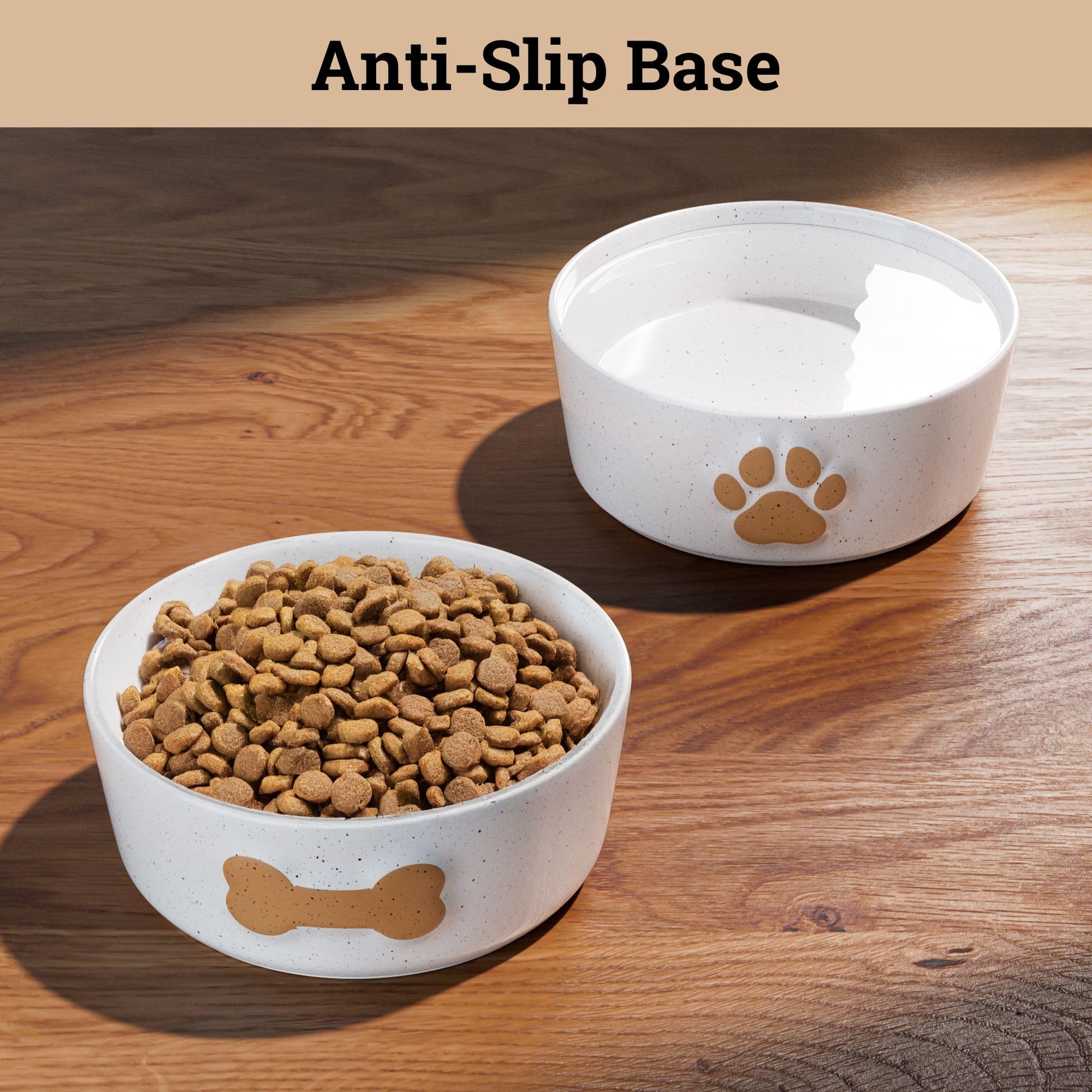 HB Design Co speckled white ceramic bowls add decorative flair to kitchens.