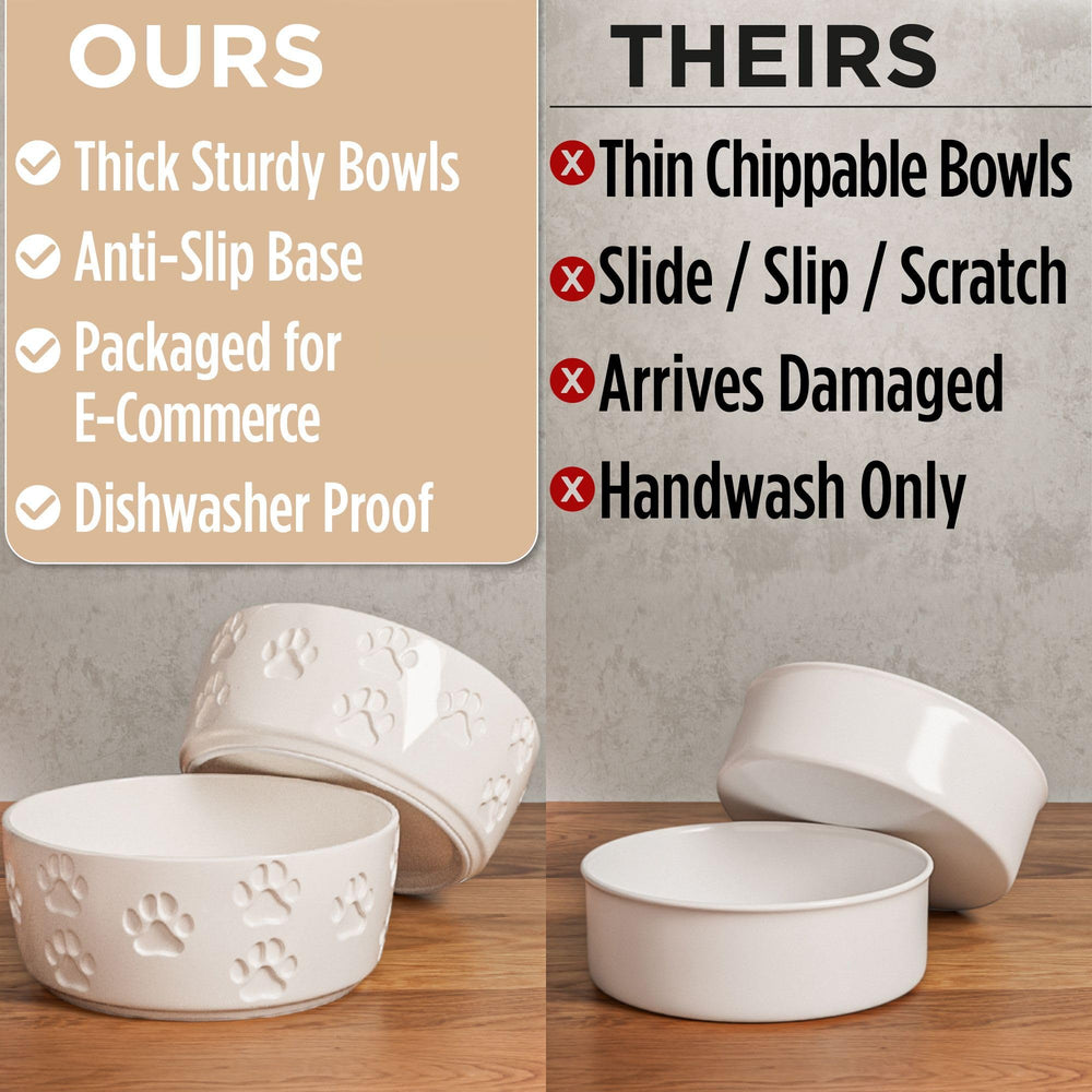 HB Design Co dog bowls pair with matching treat jar for coordinated feeding stations.