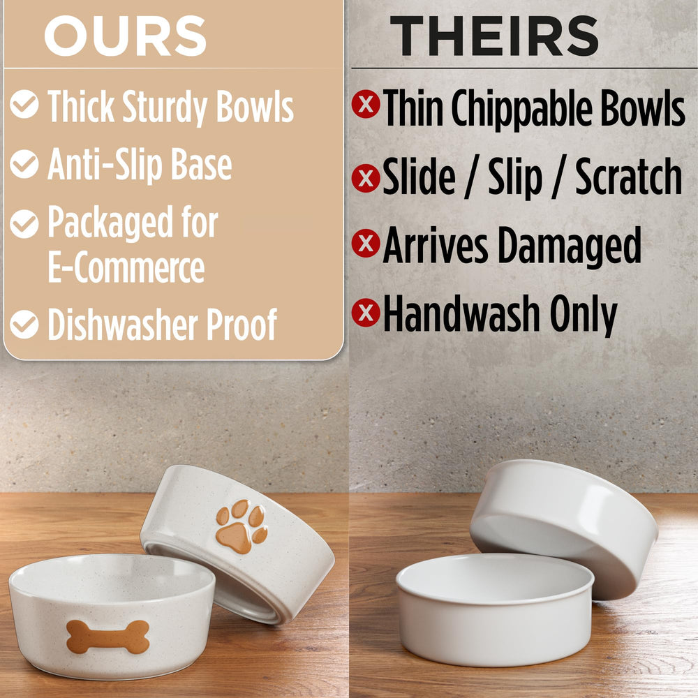 HB Design Co two-design bowls help differentiate food and water easily.