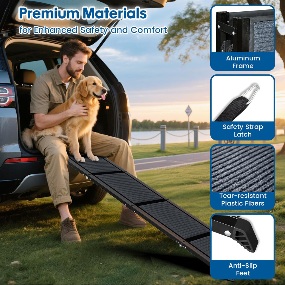 HBTower 250 lbs capacity supports sturdy performance for big dogs.