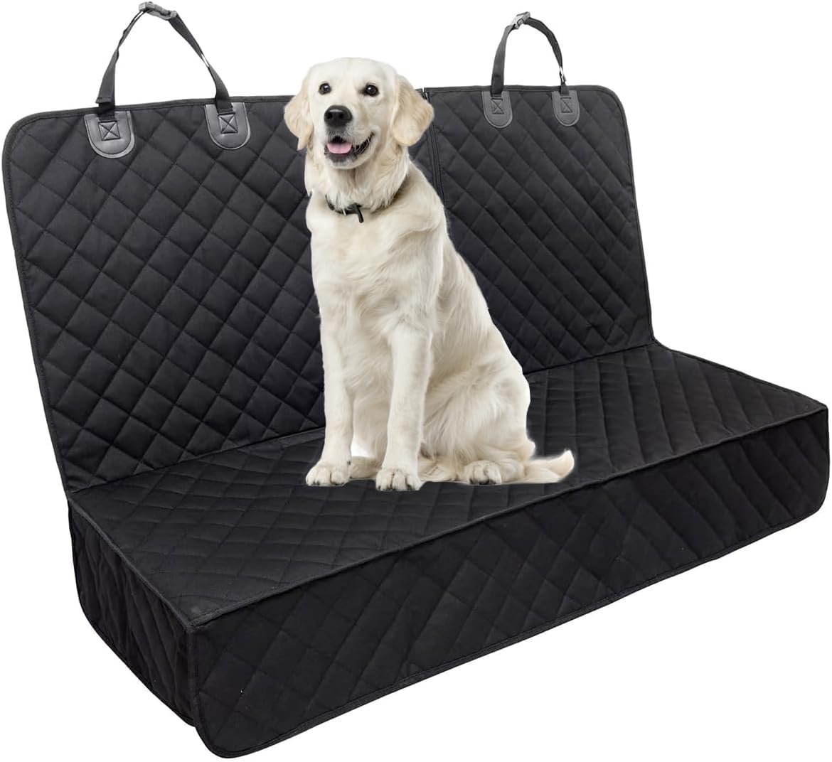 HCCW dog car seat cover with non-slip backing keeps cover in place.