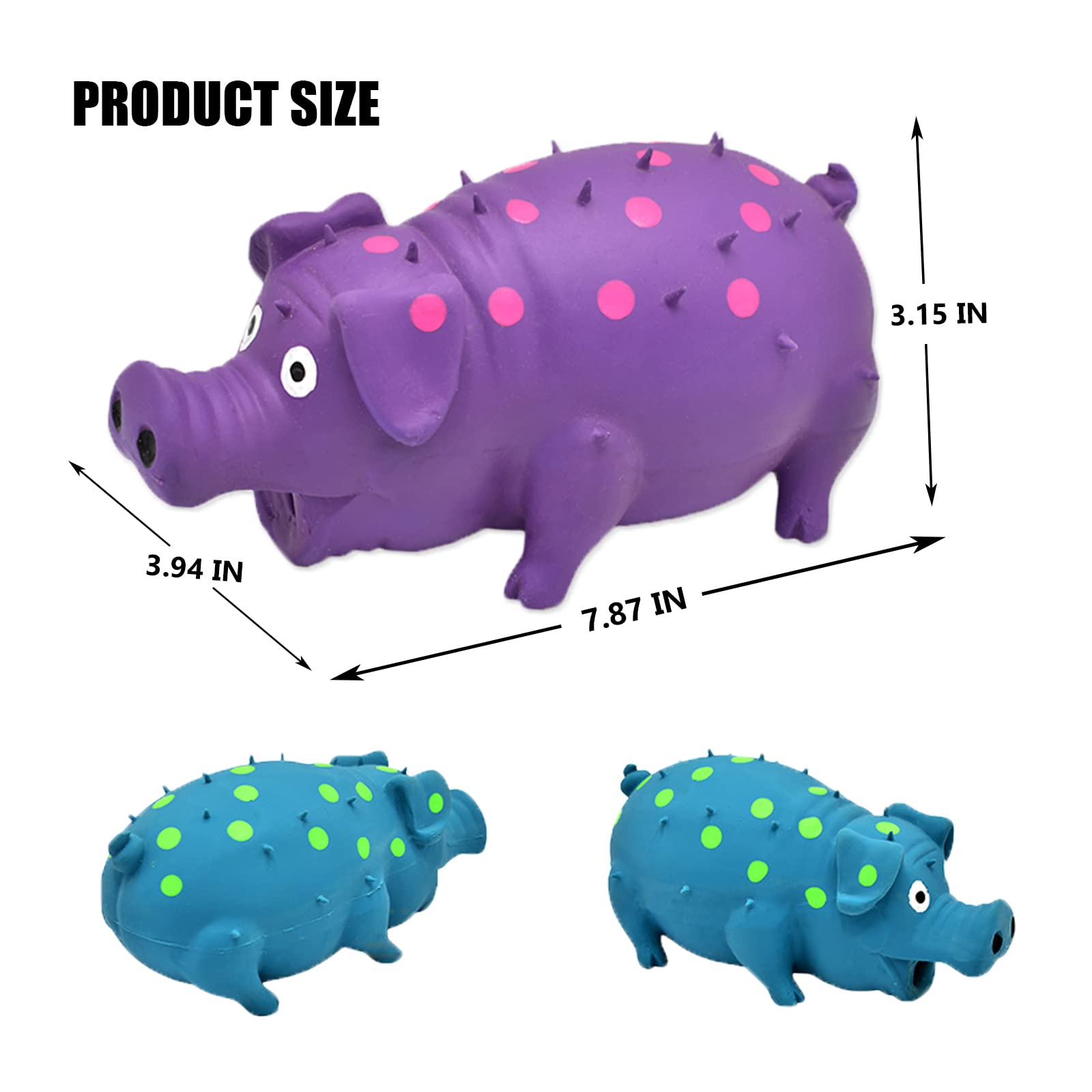 HCHYEY Pig Squeaky Toy bounce action helps engaging indoor or outdoor play