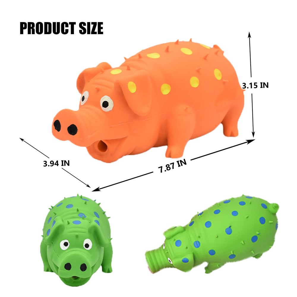 HCHYEY pig squeaky toy orange pack-front colorful appeal