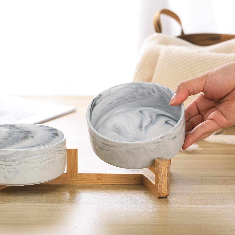 HCHLQLZ cat and dog bowls closeup glaze for easy cleaning
