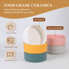 HCHLQLZ comfort eating cat bowl encourages relaxed mealtimes.