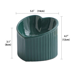 HCHLQLZ tilted design cat bowl with 25-degree angle reduces neck strain.