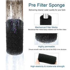 HCLSY Fluval AC30 sponge inlet protects pump and reduces debris entry in aquariums