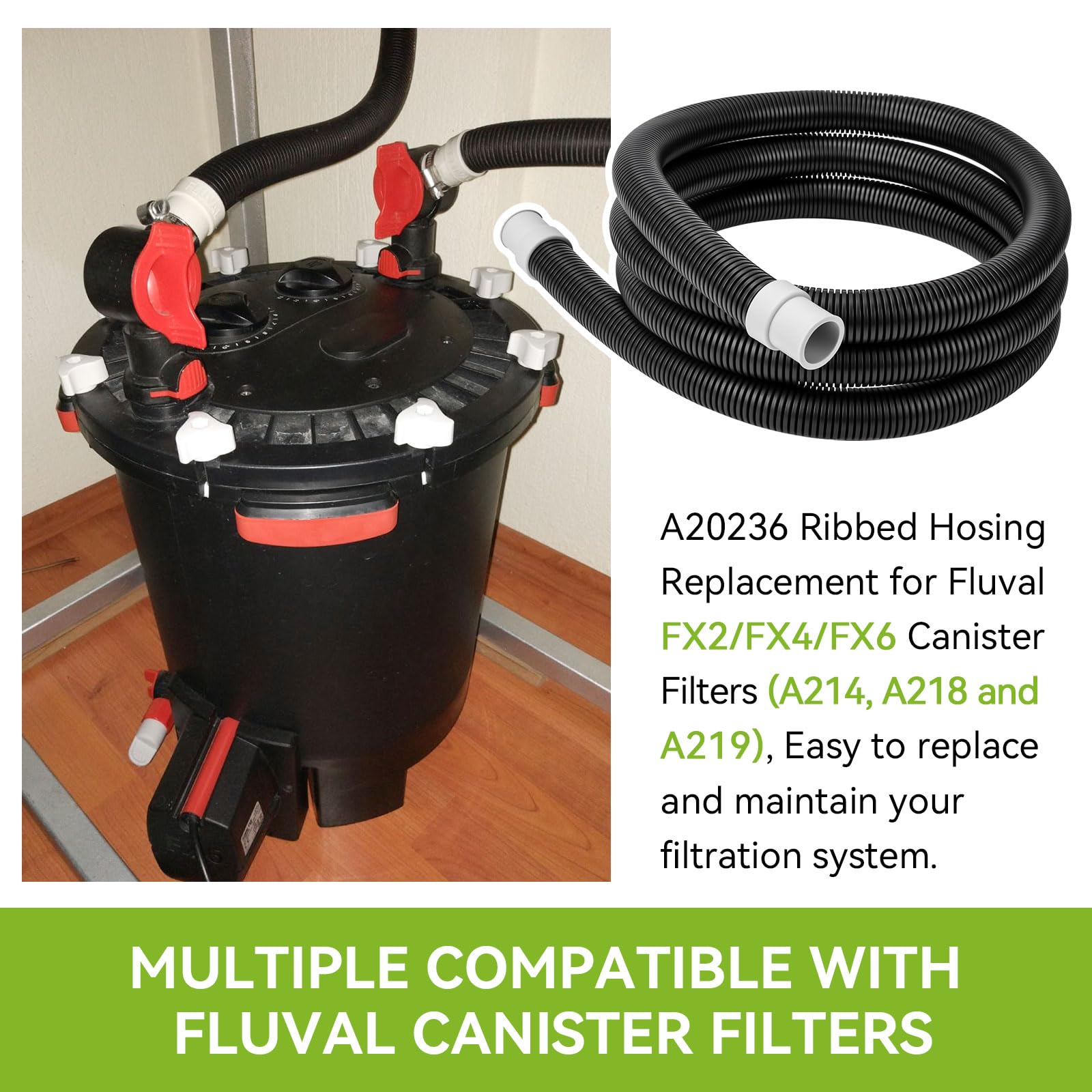 HCLSY corrosion-resistant black material stands up to aquarium use.