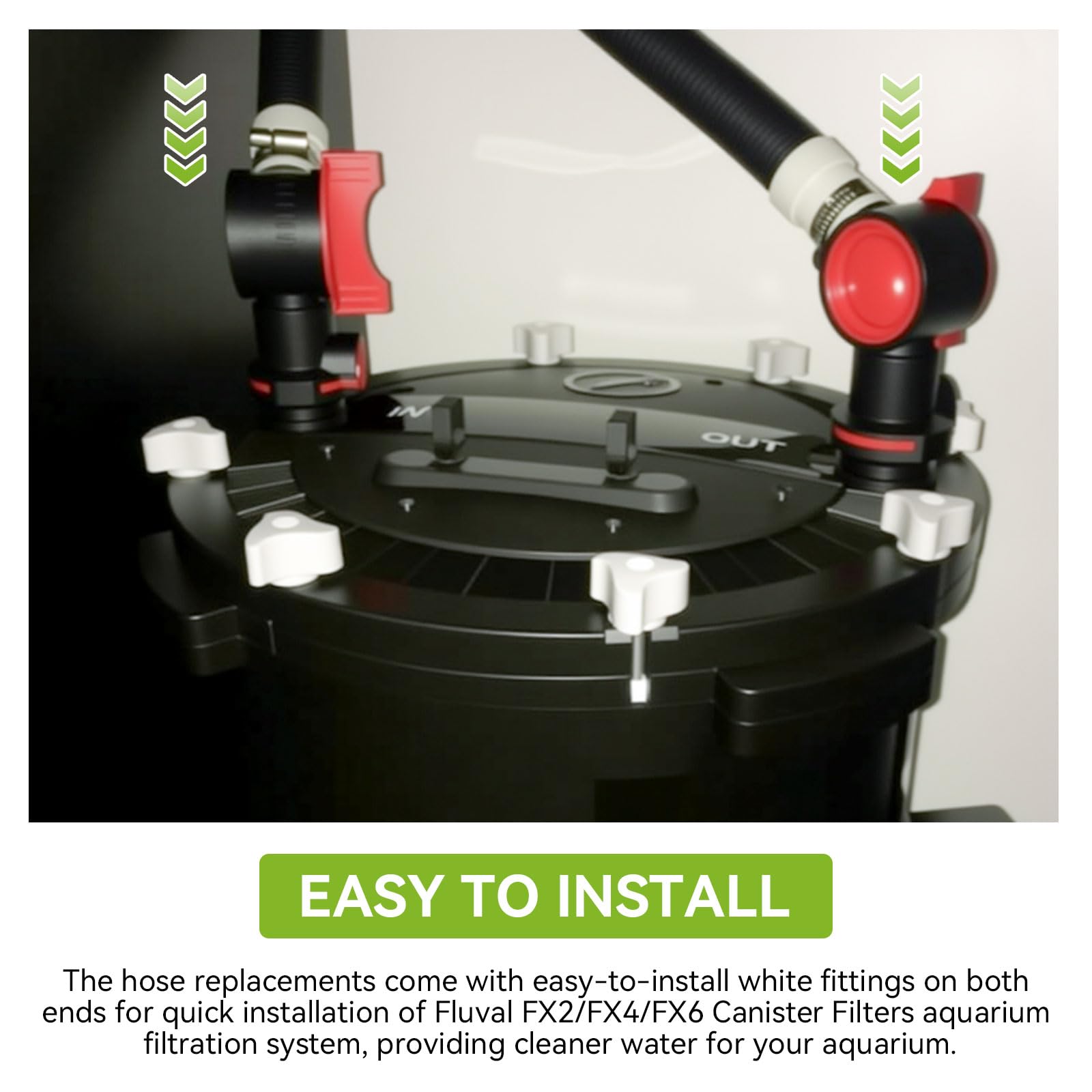 HCLSY 13.25ft hose length enables flexible routing in larger tanks.