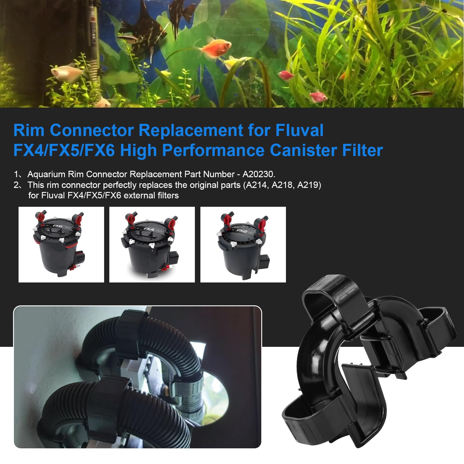 HCLSY smooth water flow design maintains steady filtration and hose security