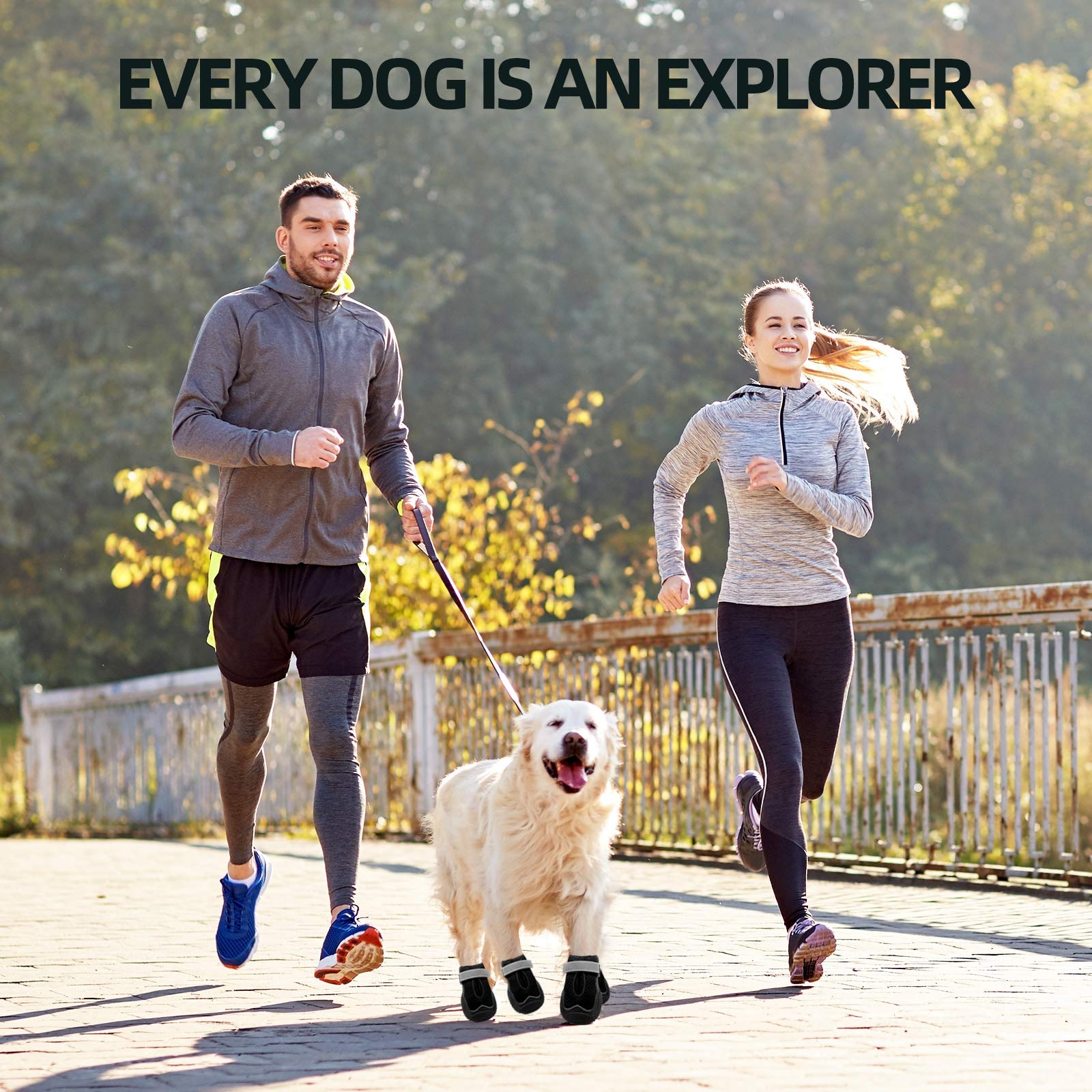 Hcpet dog boots snug adjustable straps emphasize secure fit and anti-slip design