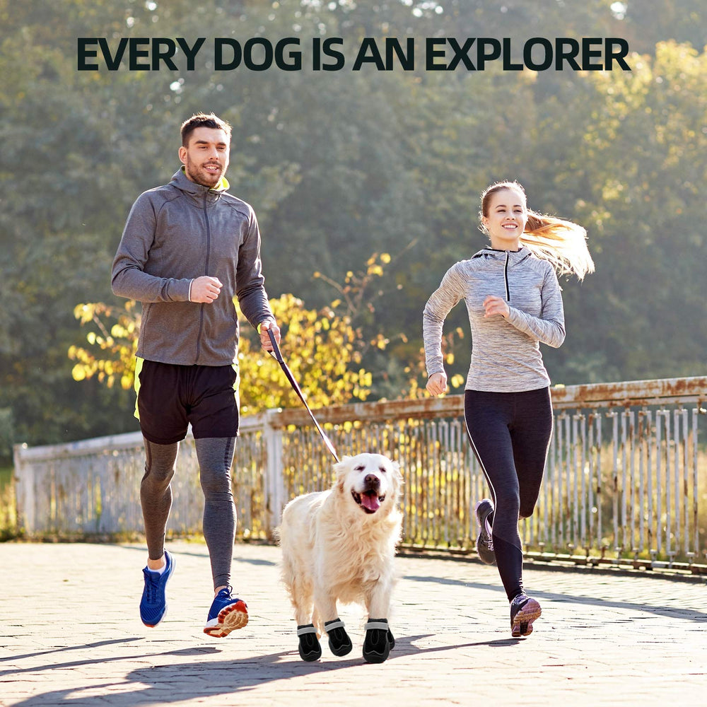 Hcpet dog boots snug adjustable straps emphasize secure fit and anti-slip design