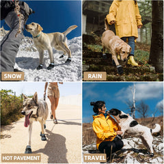 Hcpet dog boots breathable nylon material keeps paws cool during all-season use