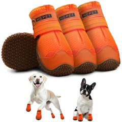 Hcpet dog shoes size 8 front view, breathable booties for hot pavement protection.