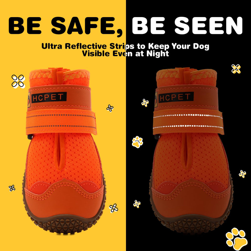 Hcpet dog shoes size 8 hiking-ready paw protection on trails.