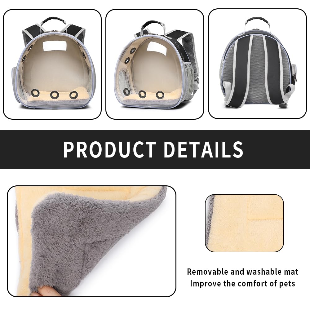 Hcupet Bunny Carrier dual-zipper closure for secure access