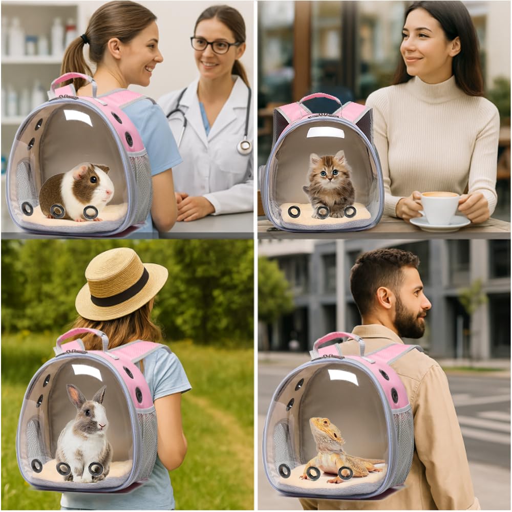 Hcupet Bunny Carrier 300D Oxford fabric provides durable travel protection.