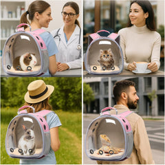 Hcupet Bunny Carrier 300D Oxford fabric provides durable travel protection.
