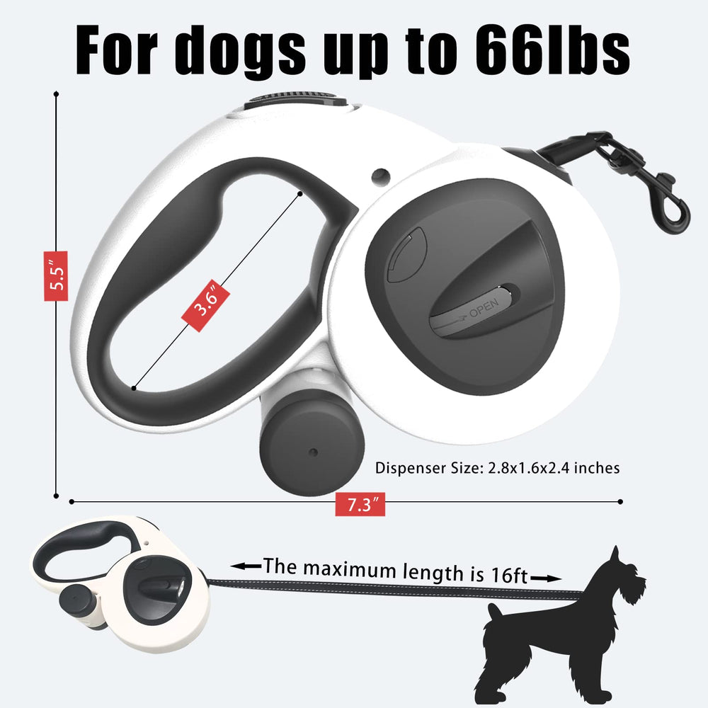 HCY&WLD Upgrade 4-in-1 leash with one-button brake for smooth stops