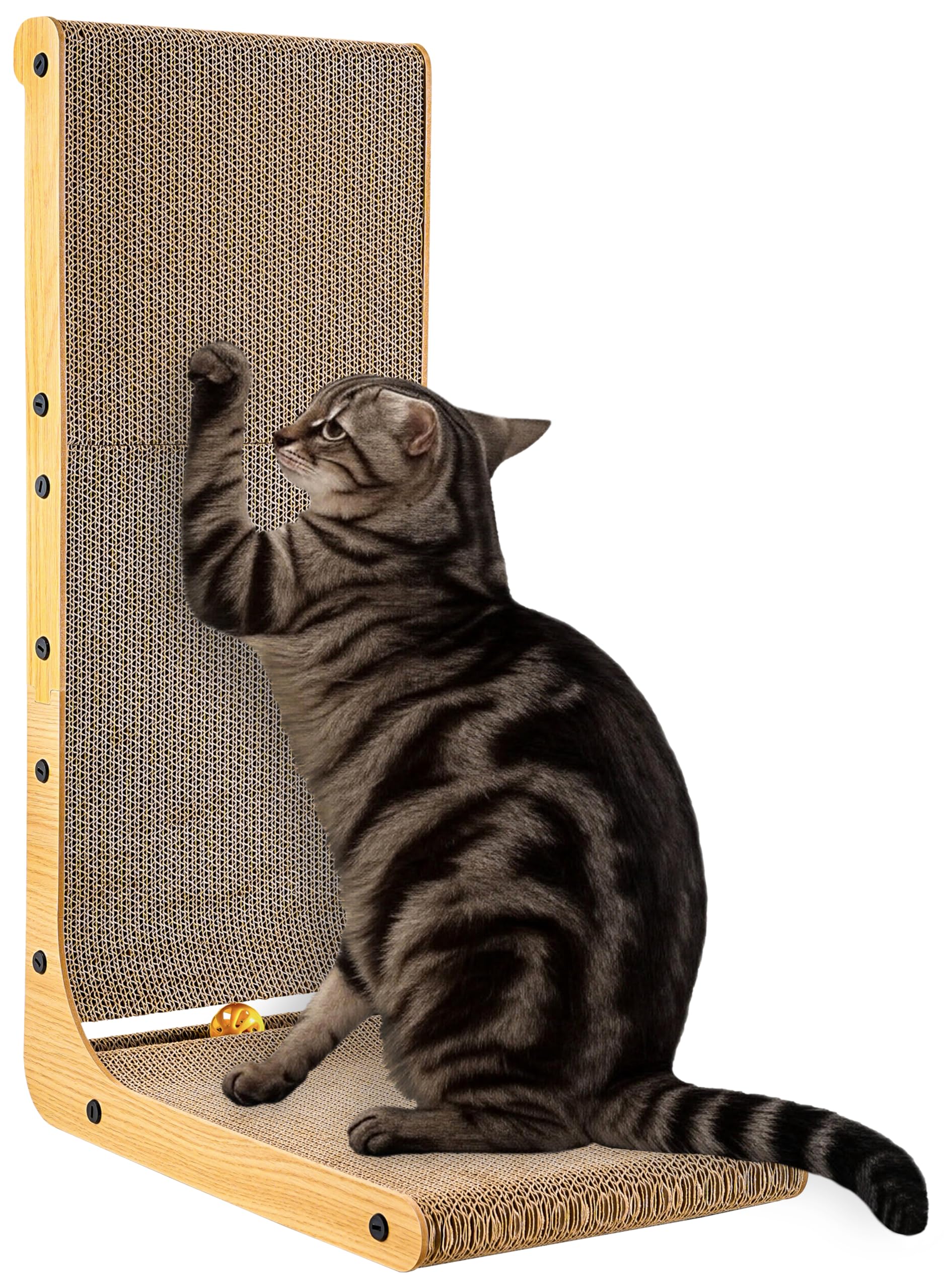 HCYLHXQ wall-friendly arc design cat scratcher supports stable wall scratching