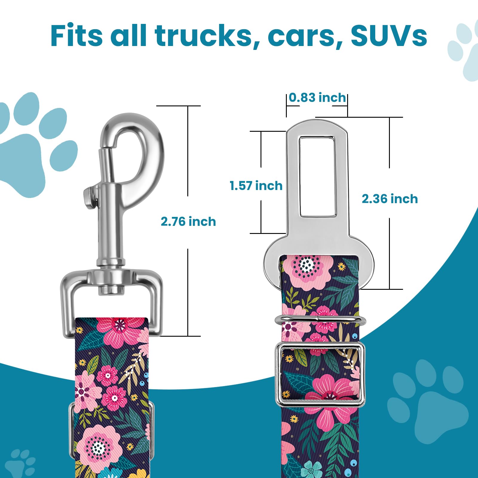 HCYPCV floral-pattern belt keeps pets comfortable whether sitting, lying, or standing.