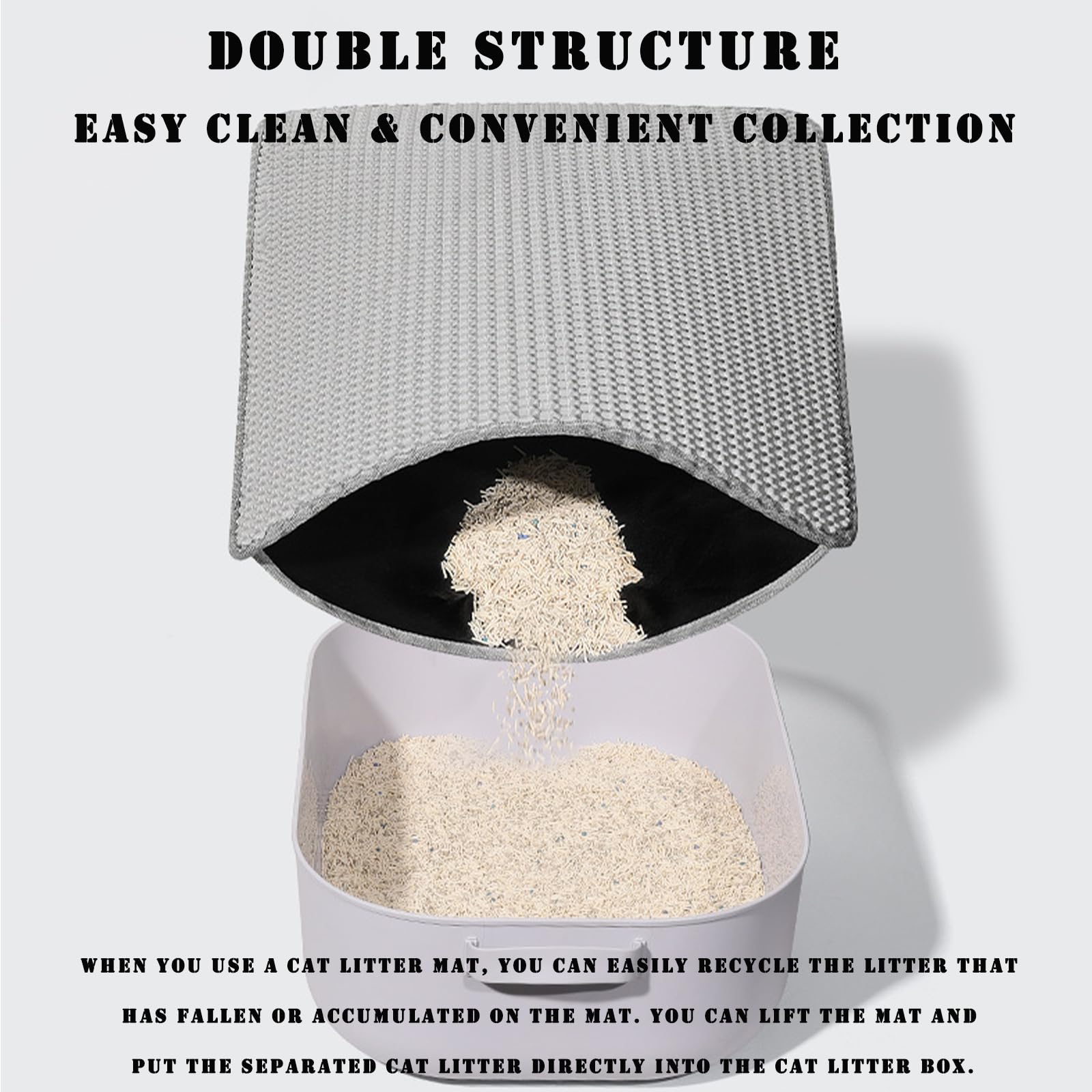 HCY&WLD cat litter mat easy to clean and reuse litter