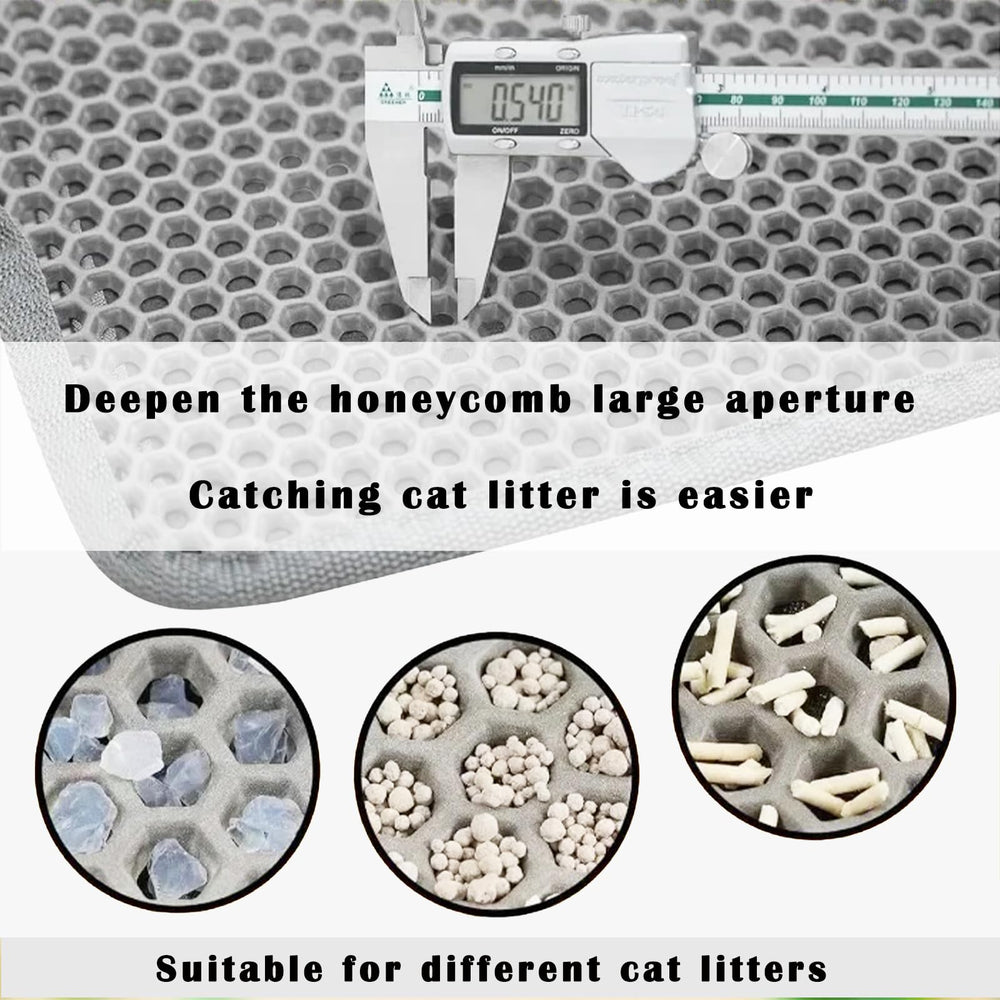 HCY&WLD cat litter mat easy to clean and quick to wash after use.