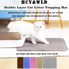 HCY&WLD cat litter mat honeycomb hole design closeup highlights large openings aiding debris capture.