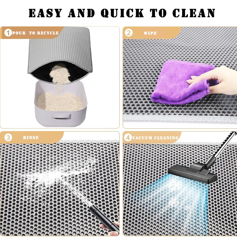 HCY&WLD cat litter mat multi-scene use as feeding or resting mat.