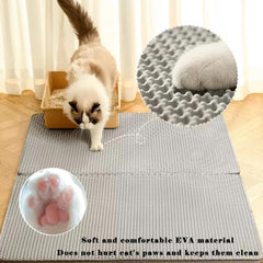 HCY&WLD cat litter mat trapped litter inside keeps floors cleaner.