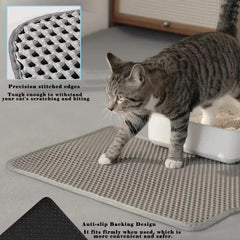 HCY&WLD cat litter mat waterproof non-slip bottom prevents floor dampness.