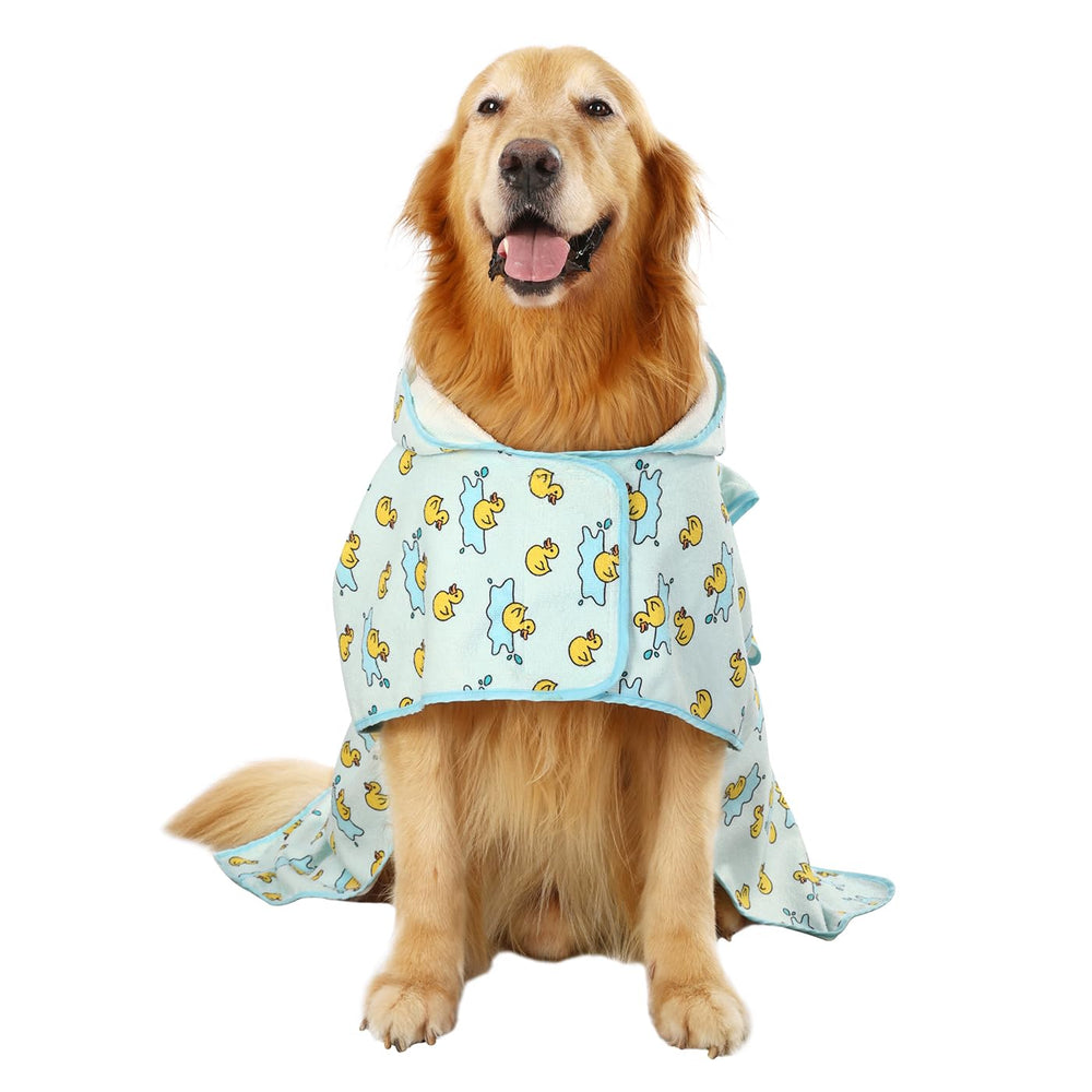 HDE dog bathrobe size range from S to XXL accommodates many breeds