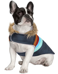 HDE dog puffer jacket fleece-lined interior adds warmth on chilly days.