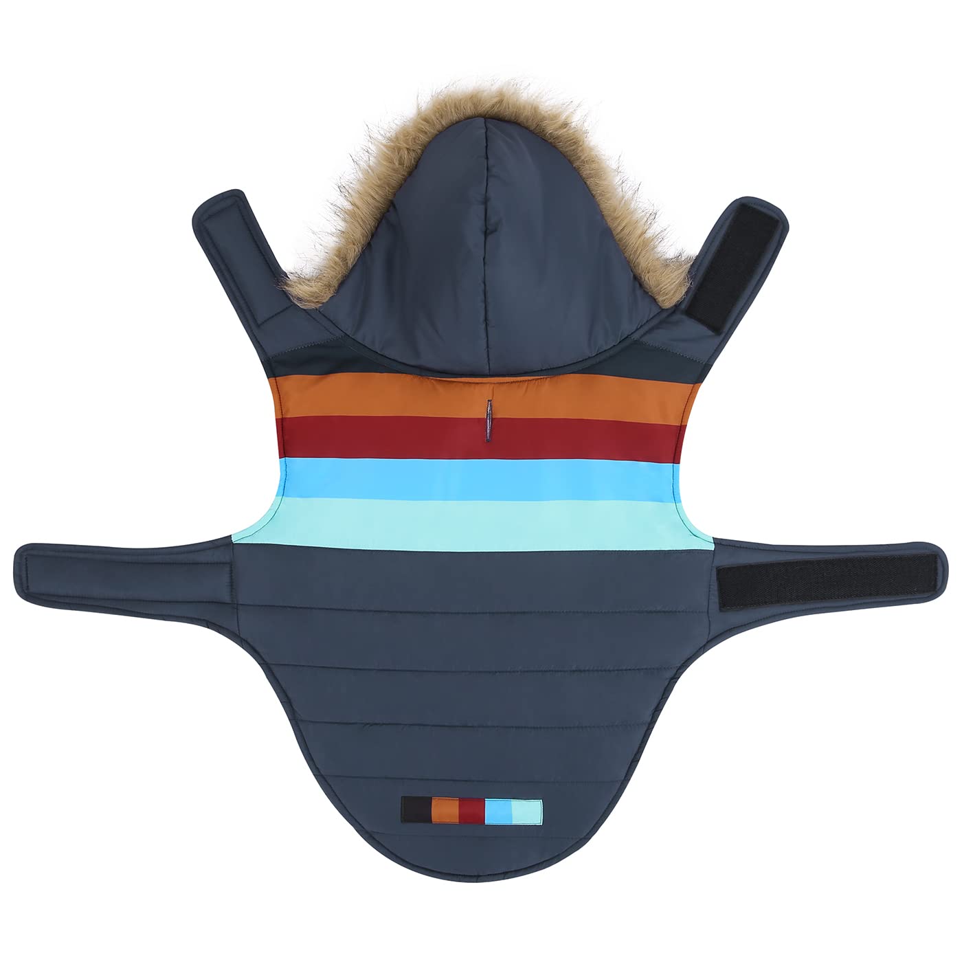 HDE water-resistant outer layer helps keep dogs dry in snow.