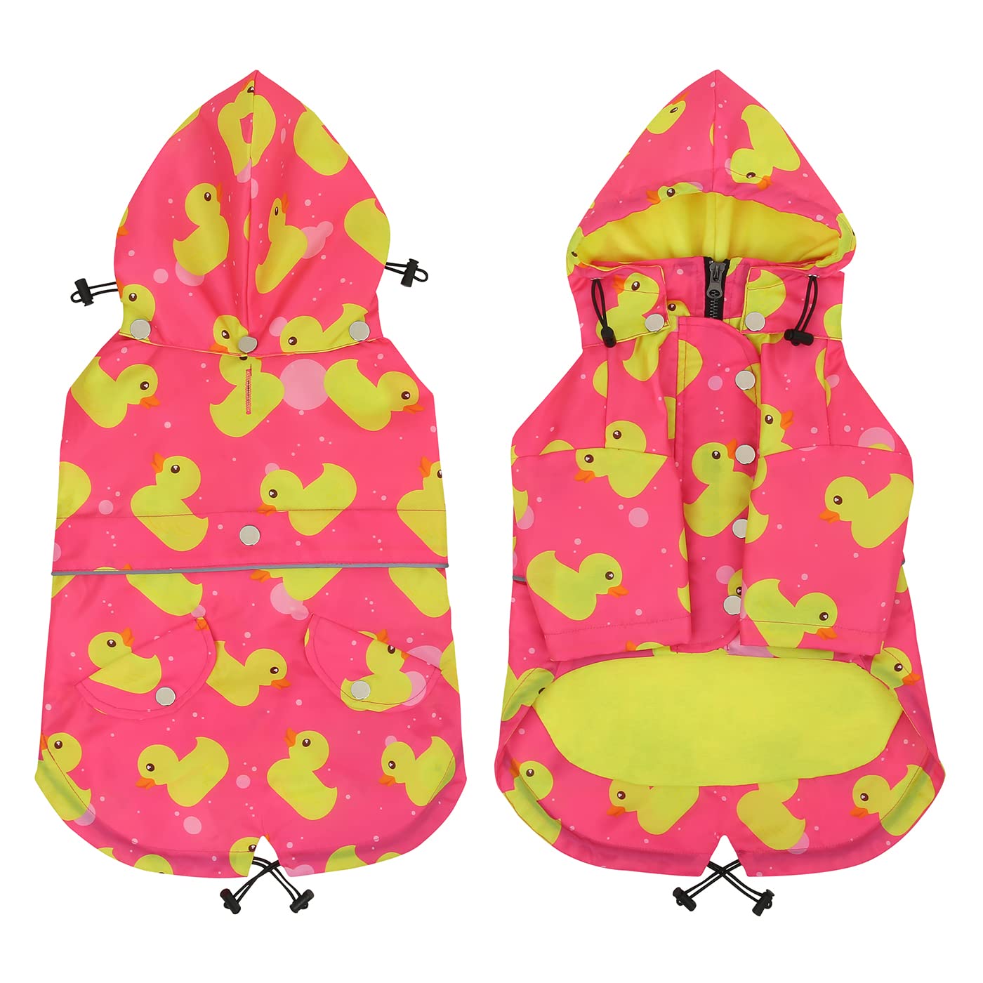 HDE dog raincoat waterproof nylon keeps rain out on light to moderate days