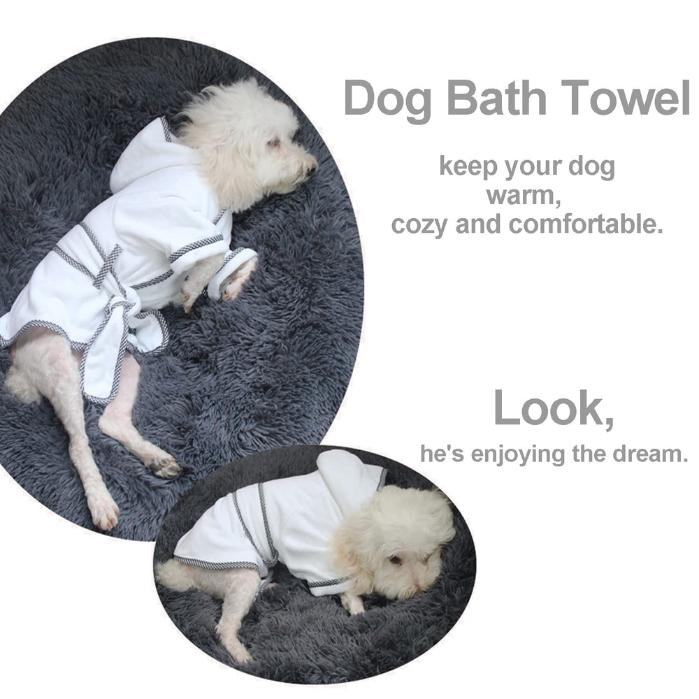 HDKUW dog bathrobe after-bath cozy warmth and comfort