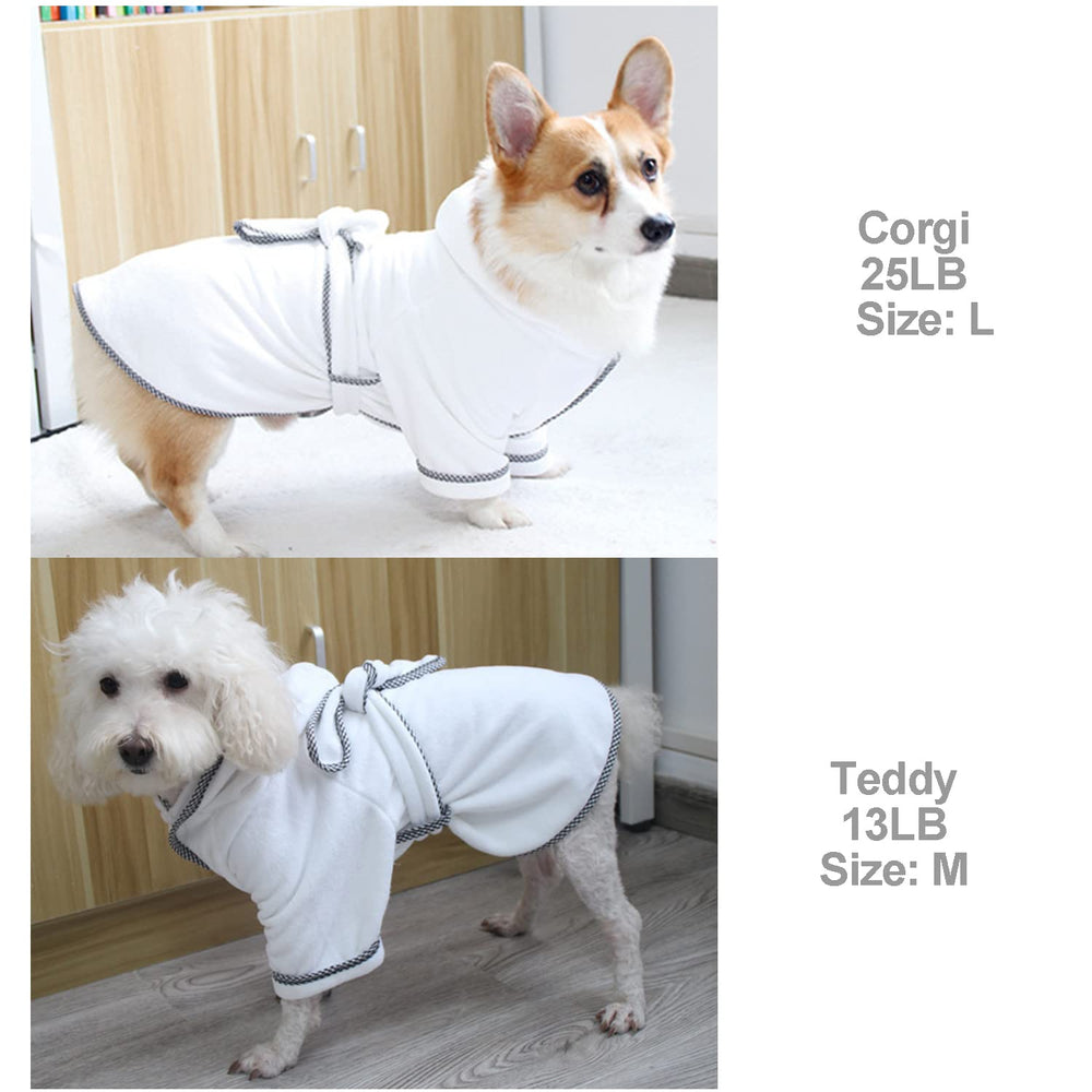 HDKUW dog bathrobe microfiber drying material soaks up moisture fast