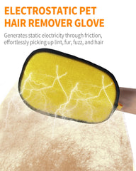 HDLDYDD pet hair removal glove in hand-use highlights ergonomic grip for easy grooming.