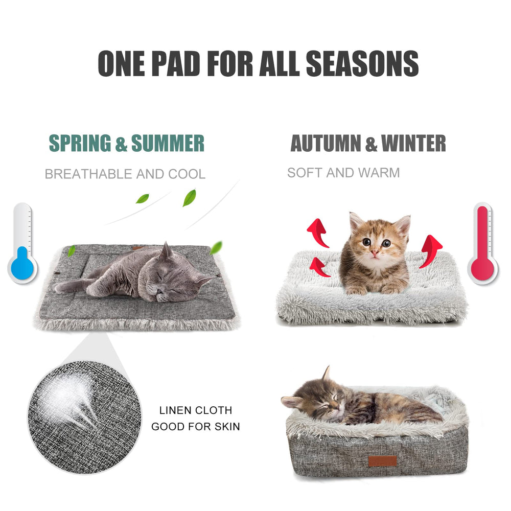 HDLKRR cat bed self-warming folded mode highlights 2-in-1 versatility