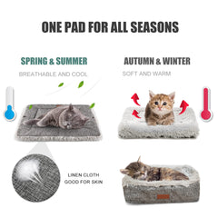 HDLKRR cat bed self-warming folded mode highlights 2-in-1 versatility