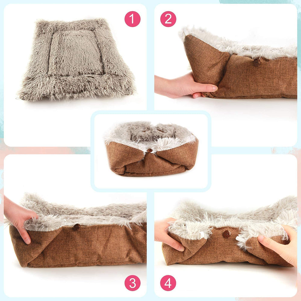 HDLKRR cat bed washable fabric shows easy cleaning and daily use