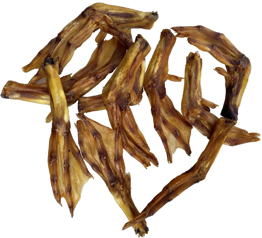 HDP duck feet pack-25 offers a crunchy chew for dogs.