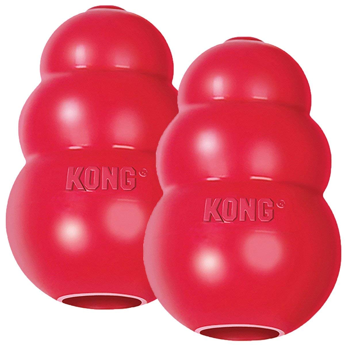 HDP Kong Classic pack large-bounce demonstrates durable chew for active dogs